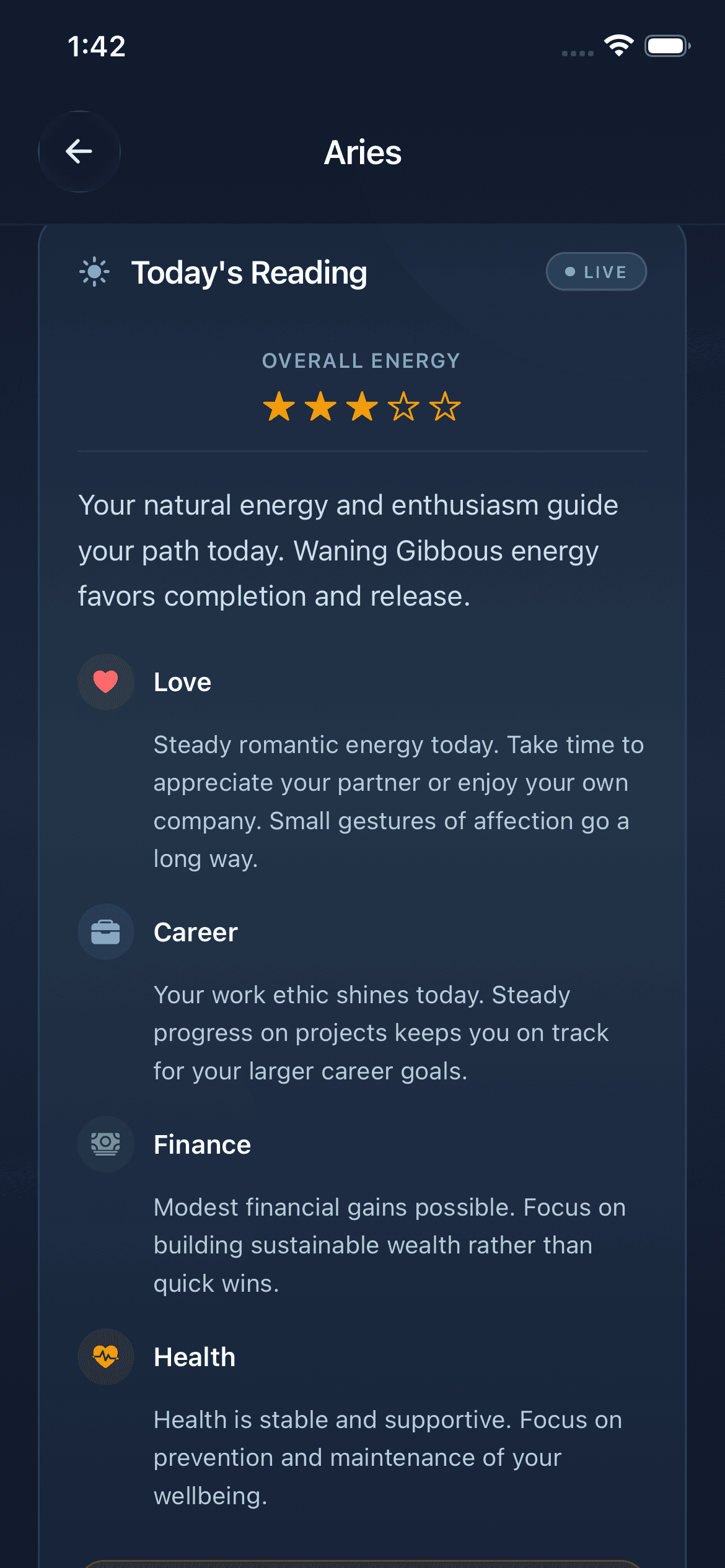 Daily guidance - Personalized horoscopes